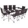 10 Cadeiras Haiti E Mesa De Jantar 240x100 Alumínio Trama Preto