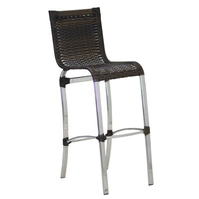 Banqueta Alta Haiti Em Alumínio Trama Original Pedra Ferro