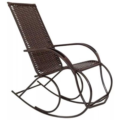 Cadeira Balanço Sem Mola Fibra Sintética Trama Original Argila