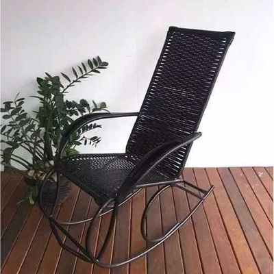 Cadeira Balanço Sem Mola Fibra Sintética Trama Original Argila