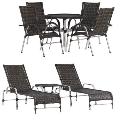 4 Cadeiras E Mesa, 2 Espreguiçadeiras E Mesa Trama Original Pedra Ferro