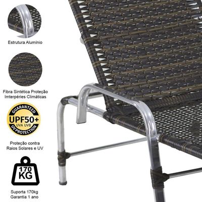 4 Cadeiras E Mesa, 2 Espreguiçadeiras E Mesa Trama Original Pedra Ferro