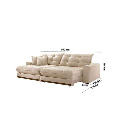 Sofá Duque Dois Módulos De 80cm B25cm Meu Sofá Online A294 Linho Creme