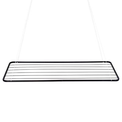 Varal De Teto Em Aço Suspenso 120x56 Mor Cor:preto Preto