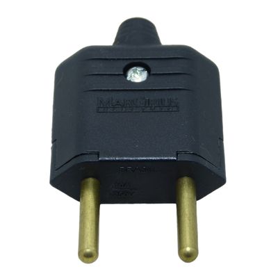 Pino Tomada Margirius 10A 250V Macho Pld1-2 Preto
