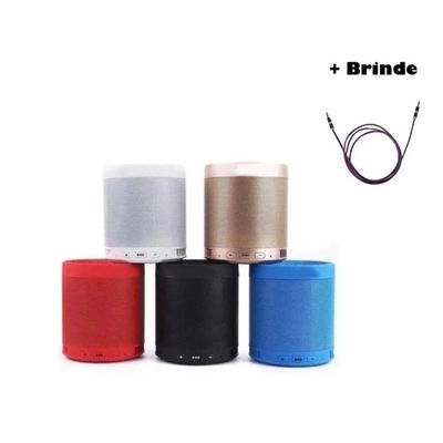 Caixa De Som Bluetooth 5.0 Potente Q3 Usb Aux Mp3 + Brinde