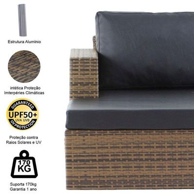 Chaise Recife Em Alumínio Para Piscina Jardim Trama Original Pedra Ferro