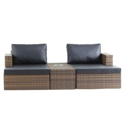 Chaise Recife Em Alumínio Piscina Jardim Trama Pedra Ferro