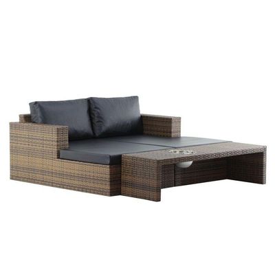 Chaise Recife Em Alumínio Piscina Jardim Trama Pedra Ferro