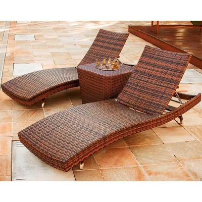 4 Cadeiras E Mesa 2 Espreguiçadeiras Mesa + Chaise Trama Argila
