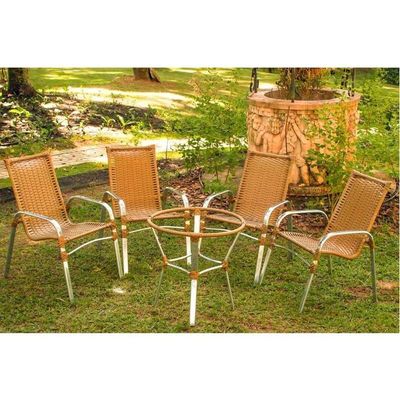 4 Cadeiras E Mesa 2 Espreguiçadeiras Mesa + Chaise Trama Argila