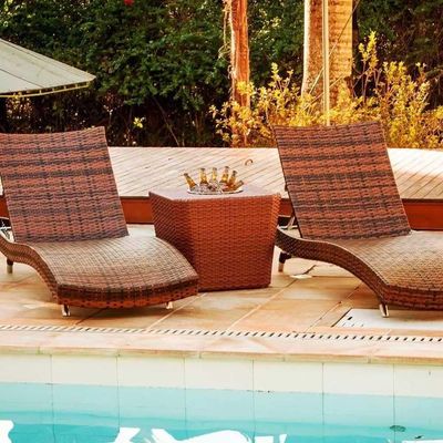 4 Cadeiras E Mesa 2 Espreguiçadeiras Mesa + Chaise Trama Argila
