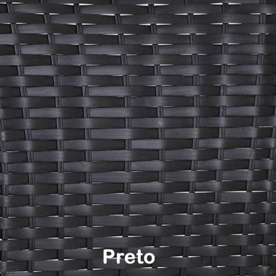 Kit 2 Espreguiçadeiras 2 Mesas E 4 Cadeiras Vênus Trama Preto