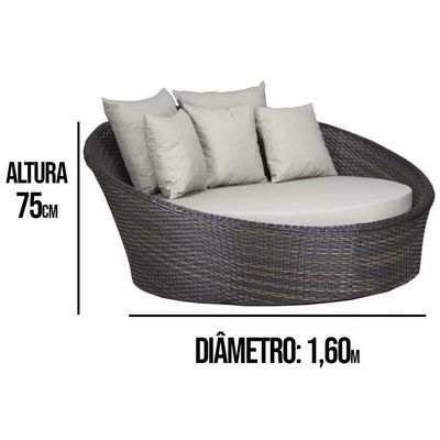 Chaise Sofá Livia Varanda Jardim Trama Original Pedra Ferro
