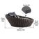 Chaise E Puff Munique Tricô Náutico Jardim Piscina Terra Cota