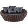 Chaise Munique Tricô Náutico Jardim Piscina Preto
