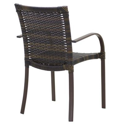 6 Cadeiras Ascoli Mesa Ripado Aluminio Jardim Piscina Pedra Ferro