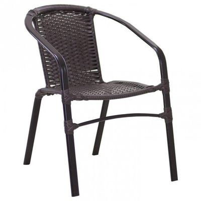 Conjunto 4 Cadeiras E Mesa Floripa Tampo Ripado Trama Preto