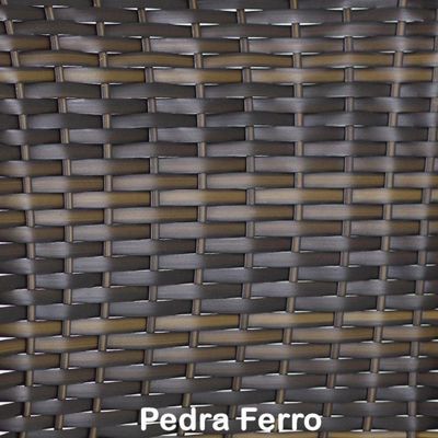 Cadeira De Balanço Em Alumínio Jardim Trama Pedra Ferro