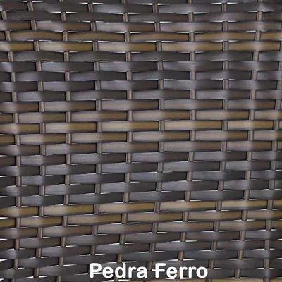 Cadeira Angra Em Ferro Com Almofada Impermeável Trama Pedra Ferro