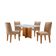 Conjunto Mesa Olímpia 90cm Tampo Mdf 4 Cadeiras Liz Moderna Turim / Off White / Imbuia