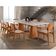 Conjunto Mesa Noronha Com Vidro E 8 Cadeiras Malta Moderna Linho Palha Off White Imbuia