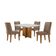 Conjunto Mesa Olímpia 90cm Em Mdf 4 Cadeiras Liz Moderna Vel. Capuccino Off White Imbuia