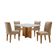 Conjunto Mesa Olímpia 90cm Em Mdf 4 Cadeiras Liz Moderna Turim / Off White / Imbuia
