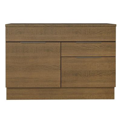 Balcão Gabinete De Pia 120 Cm 1 Portas E 2 Gavetas (com Tampo) Rustic Stella Madesa Rustic