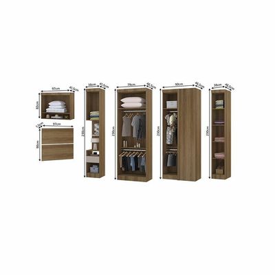 Quarto De Canto Solteiro Com Guarda Roupas Cabeceira E Mesa De Cabeceira Paris Luciane Móveis Avel