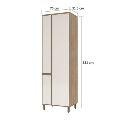 Paneleiro Especial 70cm 3 Portas 3 Prateleira C/Despenseira