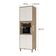 Paneleiro 70cm Nicho Para Microondas 4 Portas 2 Prateleiras
