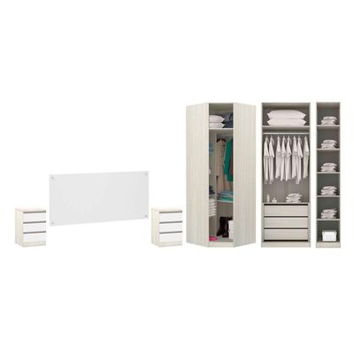 Quarto De Com Guarda Roupa Cabeceira E Mesa De Cabeceira
