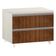 Mesa De Cabeceira Prime Plus 60 Cm Legno Crema C/ Dourado