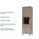 Paneleiro 70cm Nicho Para Microondas 4 Portas 2 Prateleiras