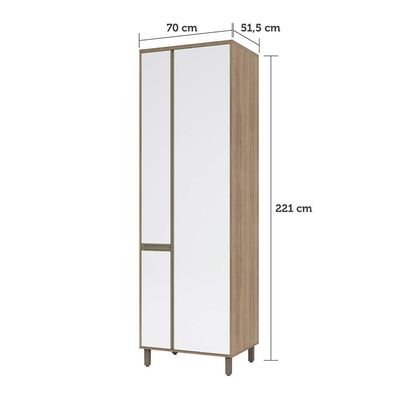 Paneleiro Especial 70cm 3 Portas 3 Prateleira C/Despenseira