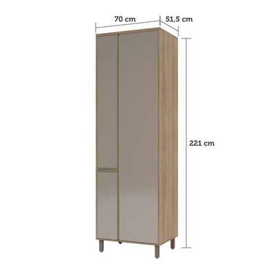Paneleiro Especial 70cm 3 Portas 3 Prateleira C/Despenseira