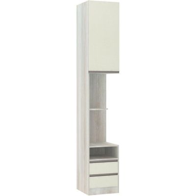 Mesa De Cabeceira Esquerdo Prime Plus Legno Crema C/ Kashmir