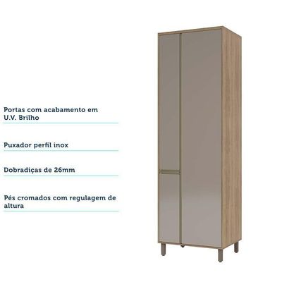 Paneleiro Especial 70cm 3 Portas 3 Prateleira C/Despenseira
