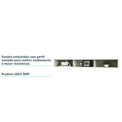 Nicho Aéreo Para Ponte Modulado 165cm Prime Legno Crema