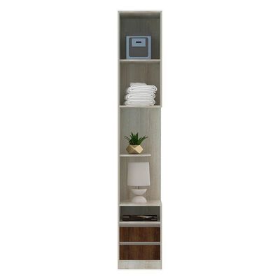Mesa De Cabeceira Esquerdo Prime Plus Legno Crema C/ Dourado
