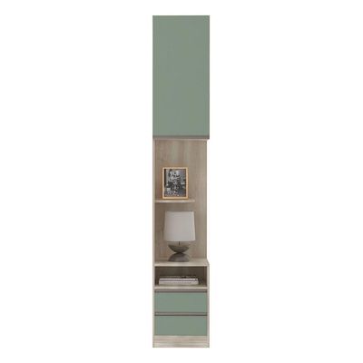 Mesa De Cabeceira Esquerdo 2 Gavetas Prime Plus Verde Jade