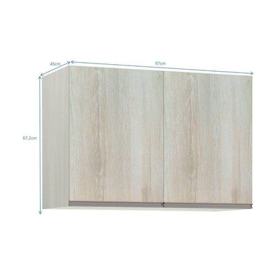Maleiro Ponte Solteiro Luciane 2 Portas Plus 97 Cm Crema