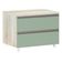 Mesa De Cabeceira 2 Gavetas Prime Plus 60 Cm Verde Jade