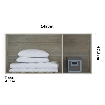 Maleiro Ponte Casal Luciane 3 Portas Plus 145 Cm Cinza Puro