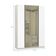 Guarda-roupa Solteiro 4 Portas Legno Crema Com Branco Mat