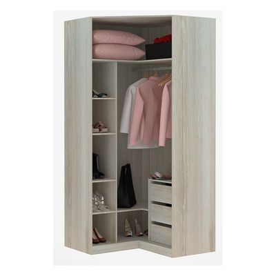 Guarda-roupa Solteiro Canto 2 Portas Cumaru