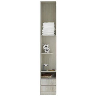 Mesa De Cabeceira Esquerdo 2 Gavetas Prime Plus Legno Crema