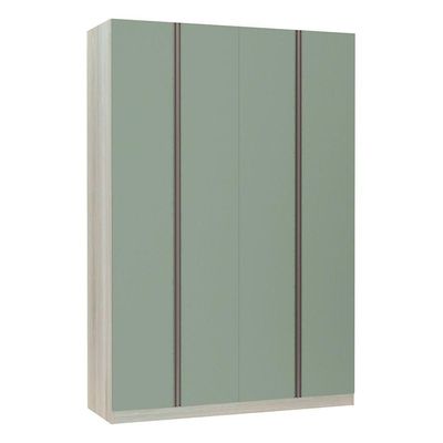 Guarda-roupa Solteiro 4 Portas 160 Cm Verde Jade