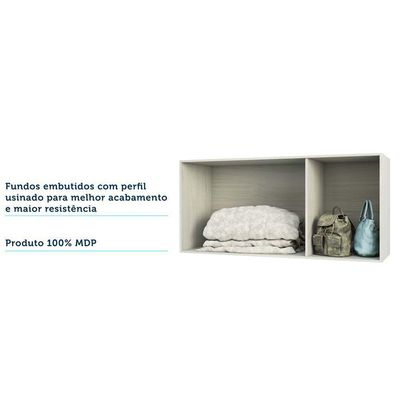Maleiro Closet Ponte Casal 145cm Prime Plus Legno Crema